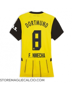 Borussia Dortmund Felix Nmecha #8 Maglia Gara Casa Repliche 2024-25 Donna Maniche Corte Borussia Dortmund Felix Nmecha #8 Maglia Gara Casa Repliche 2024-25 Donna Maniche Corte